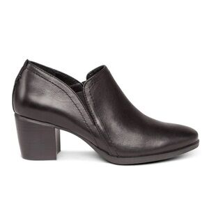 Aetrex Delaney Bootie Orthotic Ankle Boot Weatherproof 2.25" Heel Black Size 6